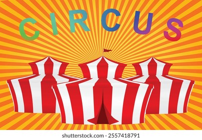 Circus poster template. vector illustration