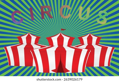 Circus poster template. vector illustration	
