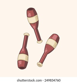 circus props theme elements vector,eps