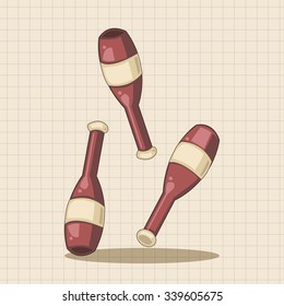 circus props theme elements vector,eps