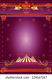 Circus purple poster. A circus purple poster for your show.