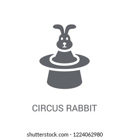 Circus Rabbit icon. Trendy Circus Rabbit logo concept on white background from Circus collection. Suitable for use on web apps, mobile apps and print media.