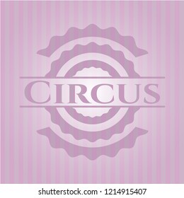 Circus realistic pink emblem