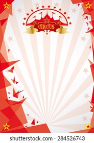 Circus red background origami. A circus futuristic background, origami style, for your poster. Enjoy