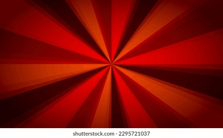 Circus red cartoon background with rays. Retro carnival pattern, boom poster, hot summer backdrop. Vector sunburst, pinwheel