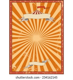 Circus red vintage background for  a poster