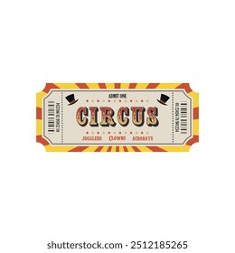 Circo retro admite un estilo vintage de boletos de circo. Diseño de entradas de Antiguas Carnival Admite una entrada