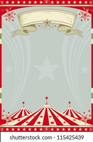 Circus retro big top. A retro circus background for a poster