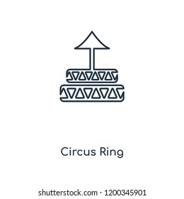 Circus Ring concept line icon. Linear Circus Ring concept outline symbol design. This simple element illustration can be used for web and mobile UI/UX.