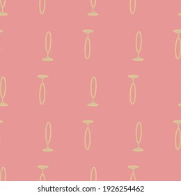 Circus ring doodle seamless pattern in hand drawn style. Pink background. Decorative trick backdrop. Stock illustration. Vector design for textile, fabric, giftwrap, wallpapers.