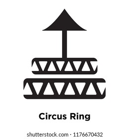Circus Ring icon vector isolated on white background, logo concept of Circus Ring sign on transparent background, filled black symbol