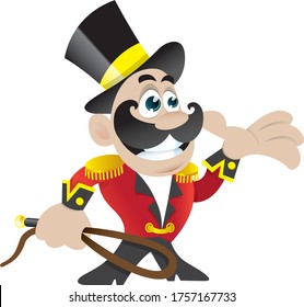 Circus Ringmaster Holding A Whip