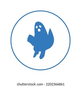 Circus Scary Ghost Face Icon | Circle Version Icon |