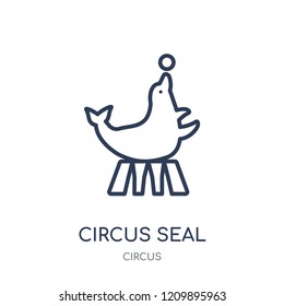 Circus Seal icon. Circus Seal linear symbol design from Circus collection. Simple outline element vector illustration on white background.