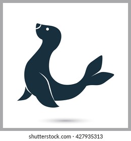 Circus seal icon on the background