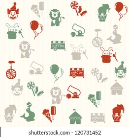 Circus seamless pattern