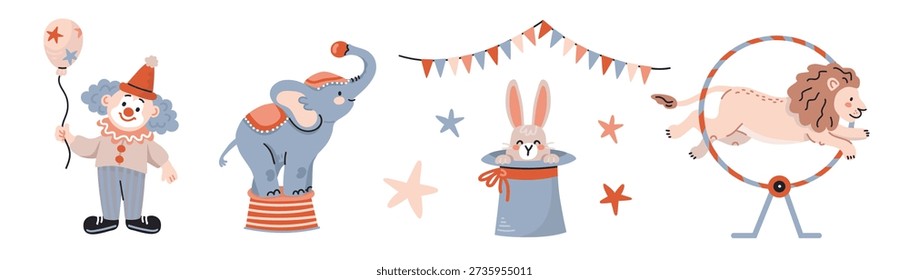 Circus set illustrations and
