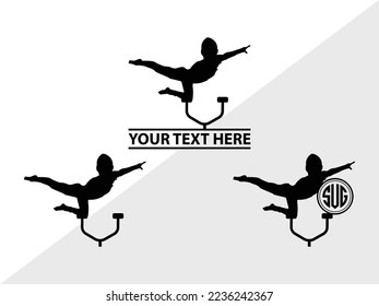 Circus Set Monogram Vector Illustration Silhouette