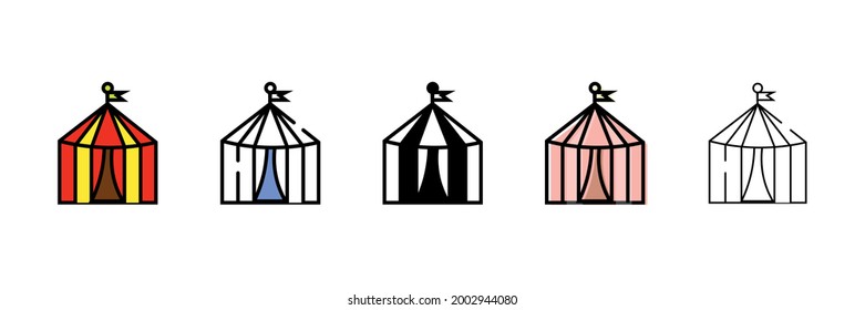 circus set vector type icon
