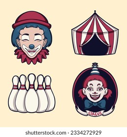 circus show character vector set