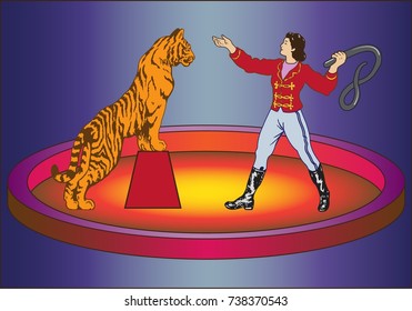 CIRCUS SHOW
color image of a scene from a circus show

