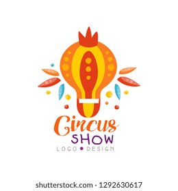 Circus show logo design, carnival, festive, show label, badge, hand drawn design element can be used for flyer, poster, banner, invitation vector Illustration
