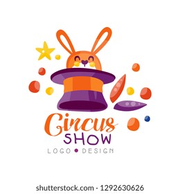 Circus show logo design, carnival, festive, show label, badge, design element can be used for flyear, poster, banner, invitation hand drawn vector Illustration