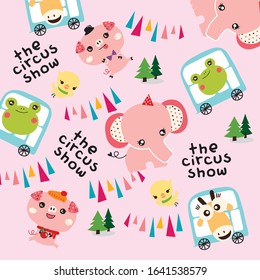 circus show seamless illustration vector