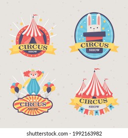 circus show tent clown badges