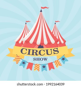 circus show tent garland banner