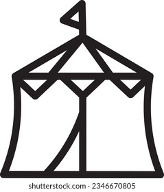 Circus Show Tent Outline Icon