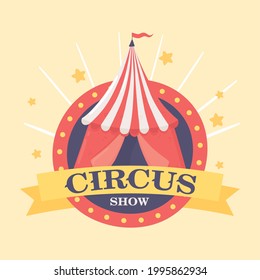 circus show tent traditonal badge