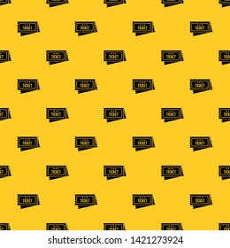 Circus show tickets pattern seamless vector repeat geometric yellow for any design