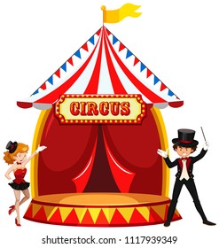 A Circus Showing Stage illustration