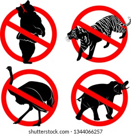 Circus sign. prohibition signs "stop circus"