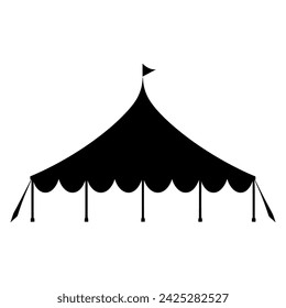 Ilustración vectorial de icono de festival de carpa de circo.