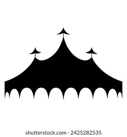 Circus silhouette, Circus tent festival icon vector illustration.