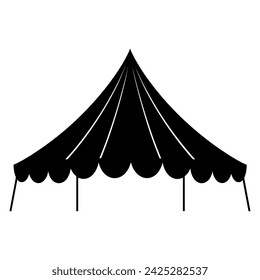 Circus silhouette, Circus tent festival icon vector illustration.