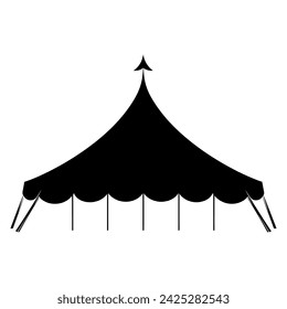 Circus silhouette, Circus tent festival icon vector illustration.