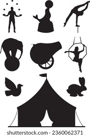 Circus Silhouette Vector Graphic Pack