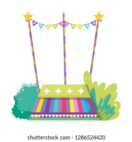 circus stage isolated icon