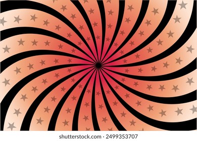 Circus star shape retro poster background isolated vector.