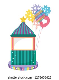 circus store entertainment event with balloons