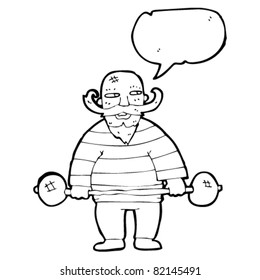 circus strongman cartoon