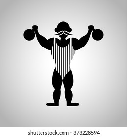 Circus strongman icon