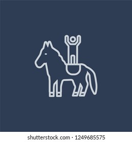 Circus stunt icon. Circus stunt linear design concept from Circus collection. Simple element vector illustration on dark blue background.