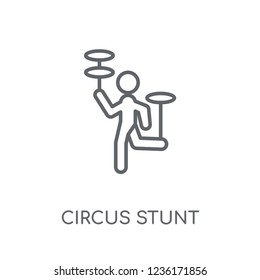 Circus stunt linear icon. Modern outline Circus stunt logo concept on white background from Circus collection. Suitable for use on web apps, mobile apps and print media.