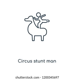 Circus stunt man concept line icon. Linear Circus stunt man concept outline symbol design. This simple element illustration can be used for web and mobile UI/UX.