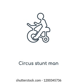 Circus stunt man concept line icon. Linear Circus stunt man concept outline symbol design. This simple element illustration can be used for web and mobile UI/UX.