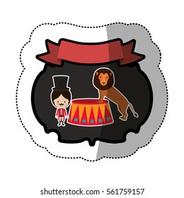 Circus tamer cartoon